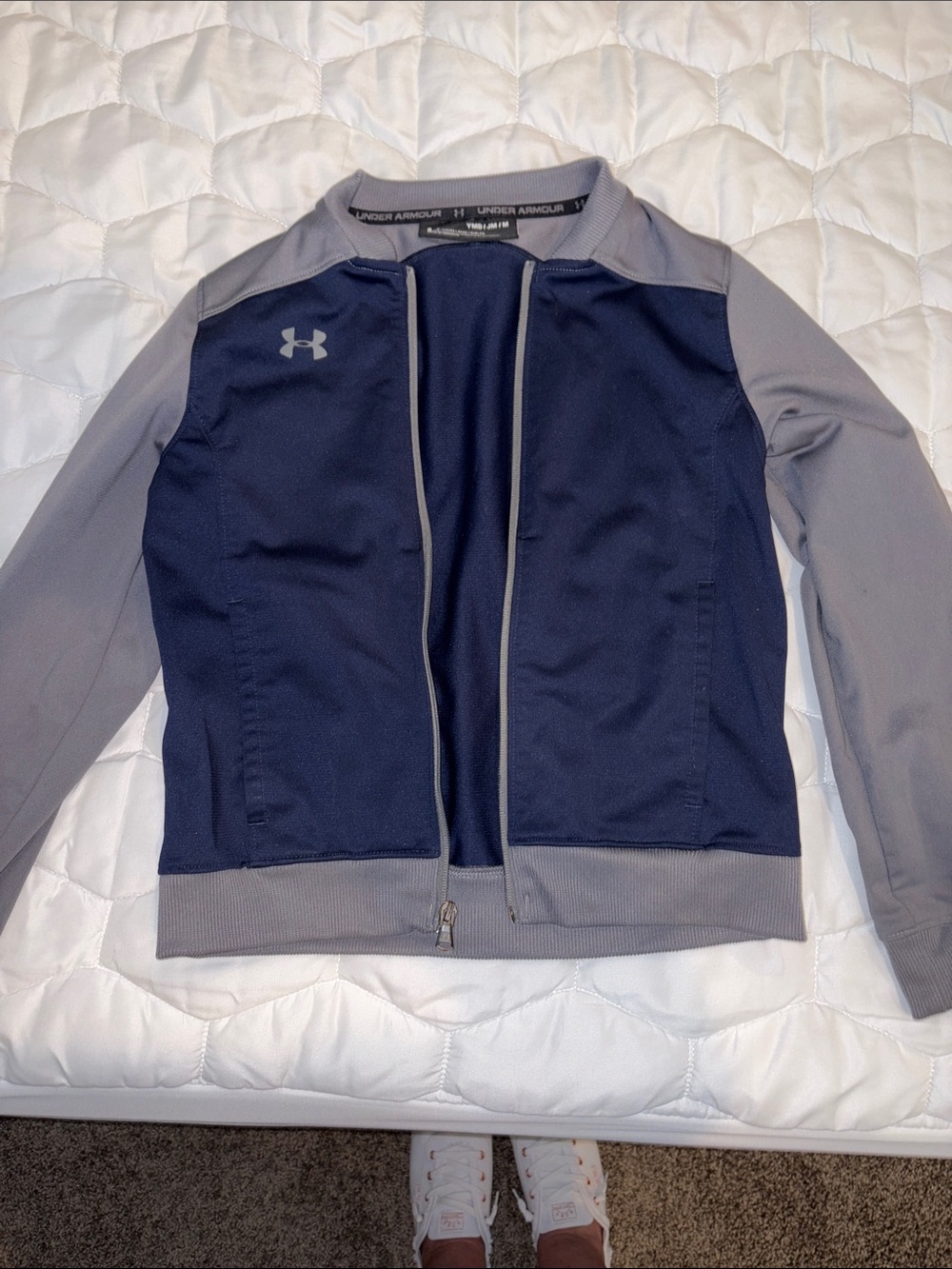 Under Armour Navy and Gray Lightweight Full-Zip Performance Jacket